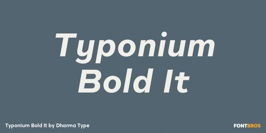 Typonium Bold It Poster