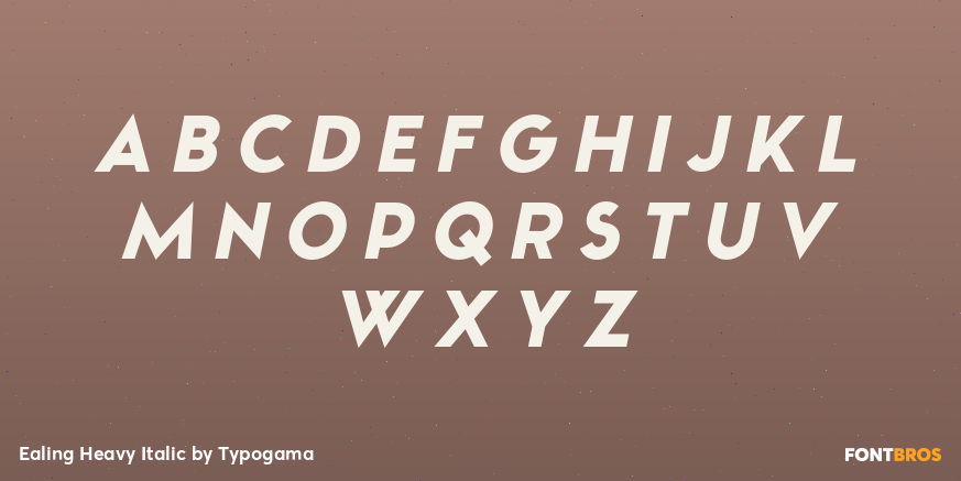 Ealing Heavy Italic Font Poster #2