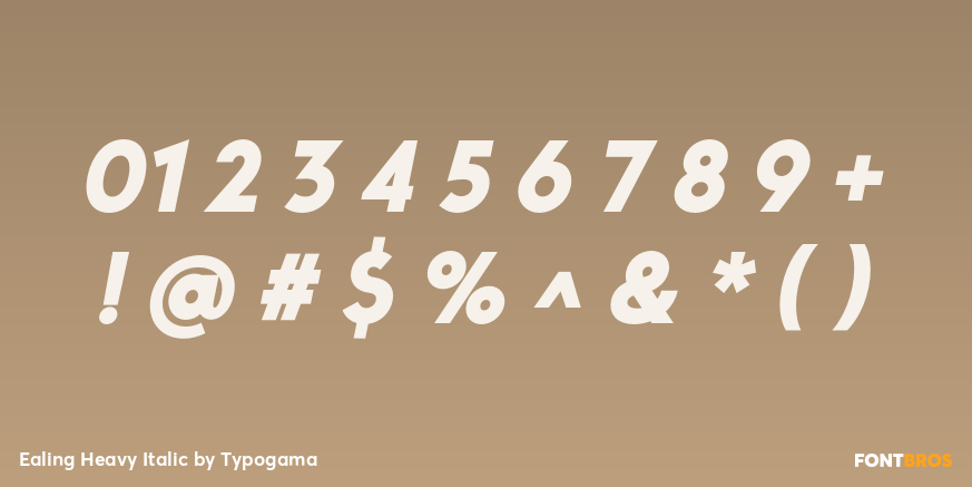 Ealing Heavy Italic Font Poster #4