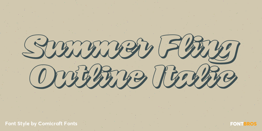Summer Fling Outline Italic Poster