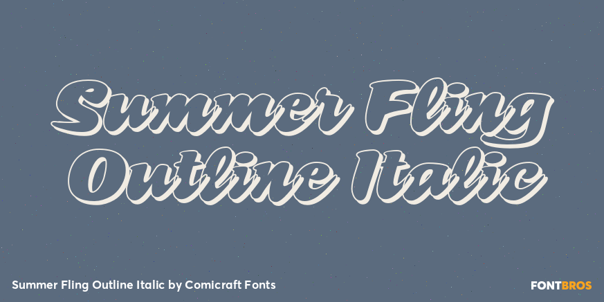 Summer Fling Outline Italic Poster