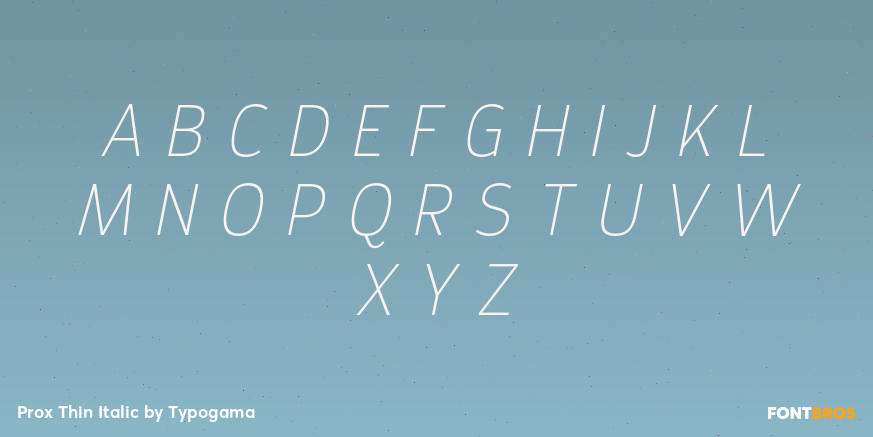 Prox Thin Italic Font Poster #2