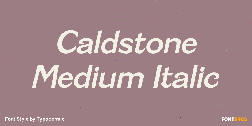Caldstone Medium Italic Poster
