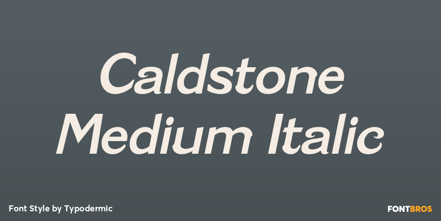 Caldstone Medium Italic Poster