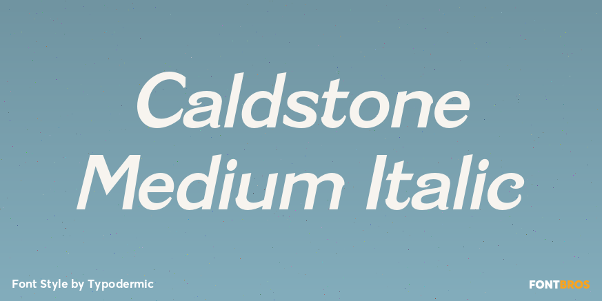 Caldstone Medium Italic Poster
