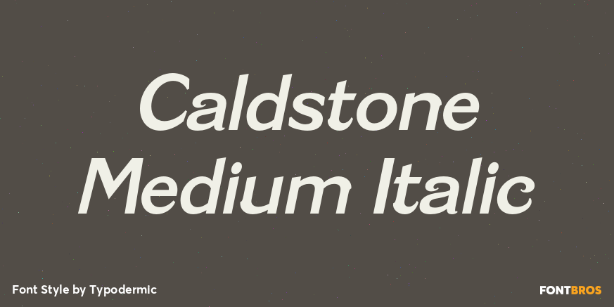 Caldstone Medium Italic Poster