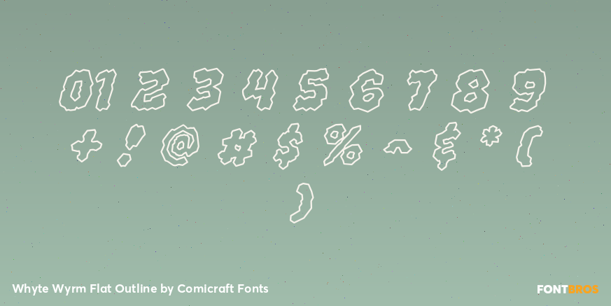 Whyte Wyrm Flat Outline Font Poster #4