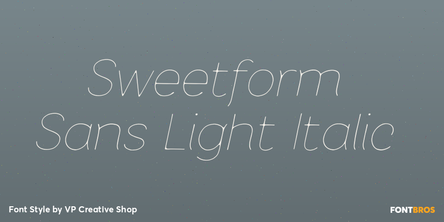 Sweetform Sans Light Italic Poster
