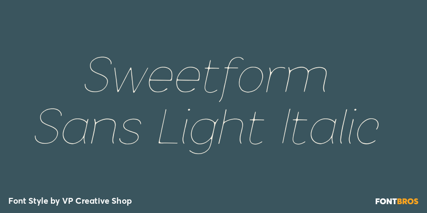 Sweetform Sans Light Italic Poster