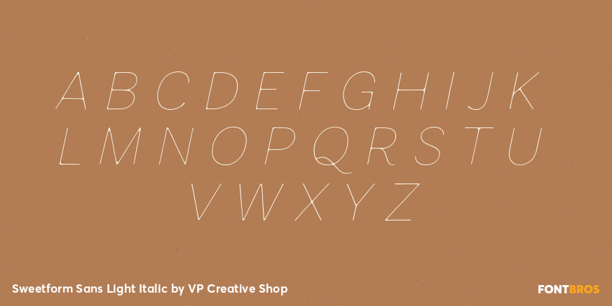 Sweetform Sans Light Italic Font Poster #2
