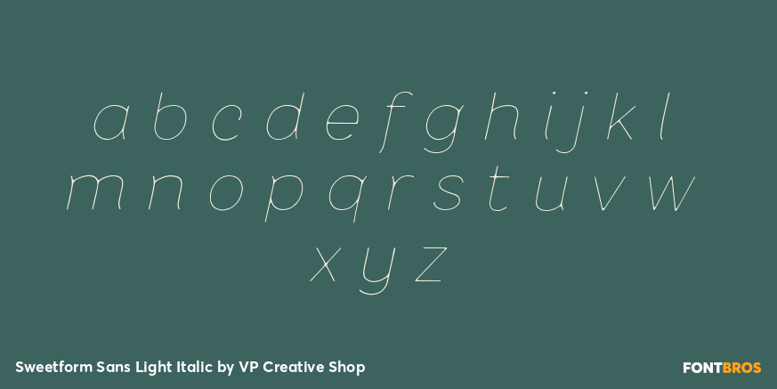 Sweetform Sans Light Italic Font Poster #3