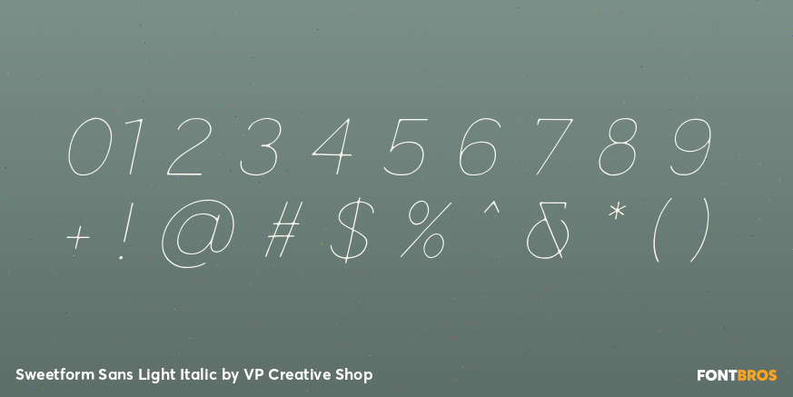 Sweetform Sans Light Italic Font Poster #4