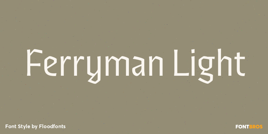 Ferryman Light Font Poster #1