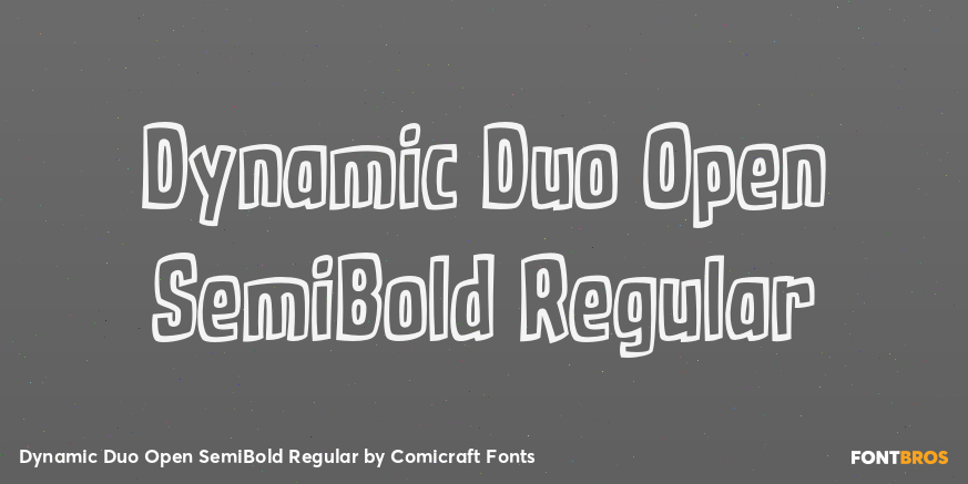 Dynamic Duo Open SemiBold Regular Font Poster #1