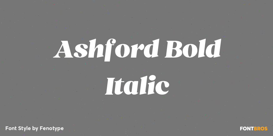 Ashford Bold Italic Font Poster #1