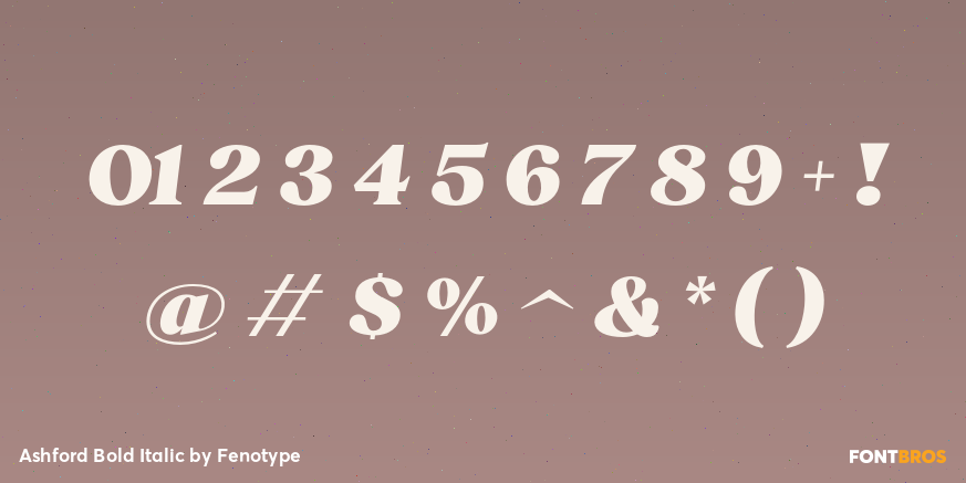 Ashford Bold Italic Font Poster #1