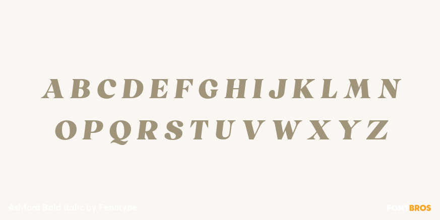 Ashford Bold Italic Font Poster #2
