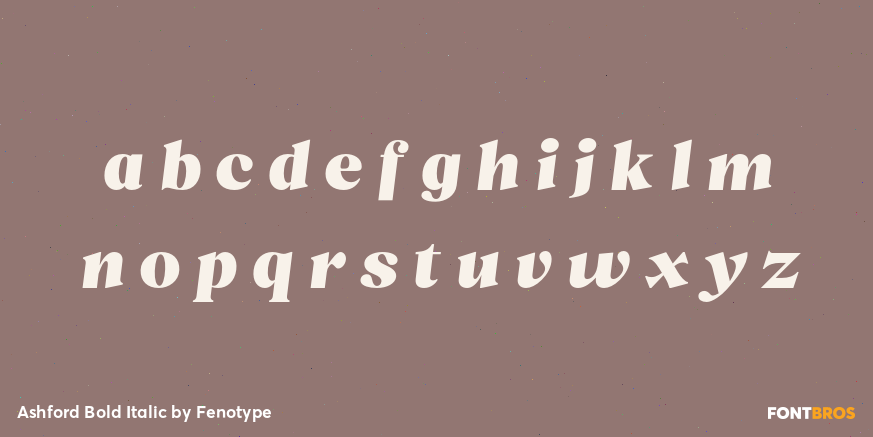 Ashford Bold Italic Font Poster #3