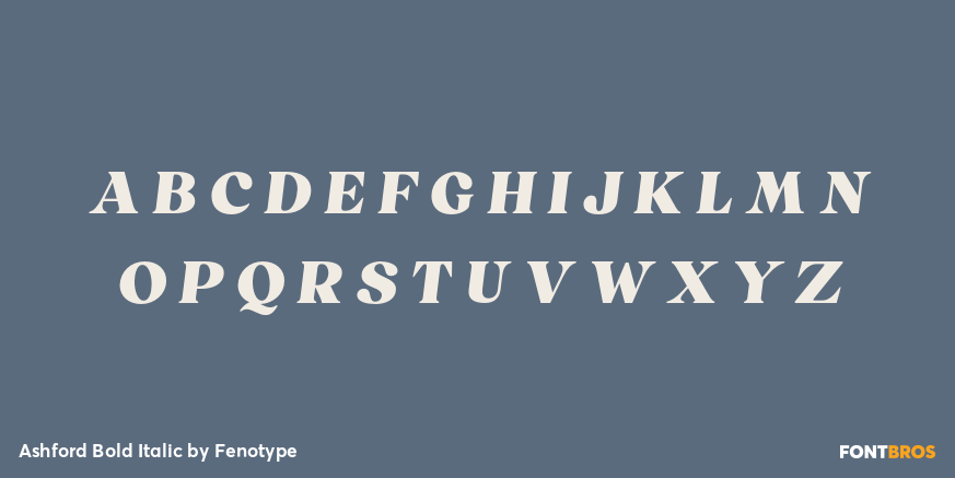 Ashford Bold Italic Font Poster #1