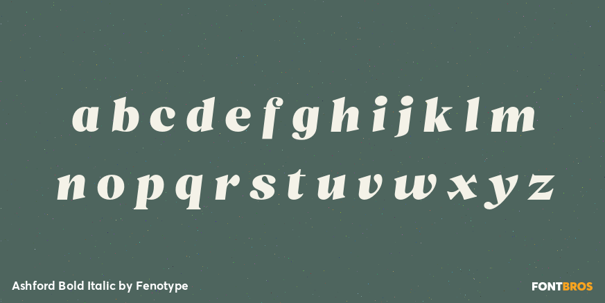 Ashford Bold Italic Font Poster #1