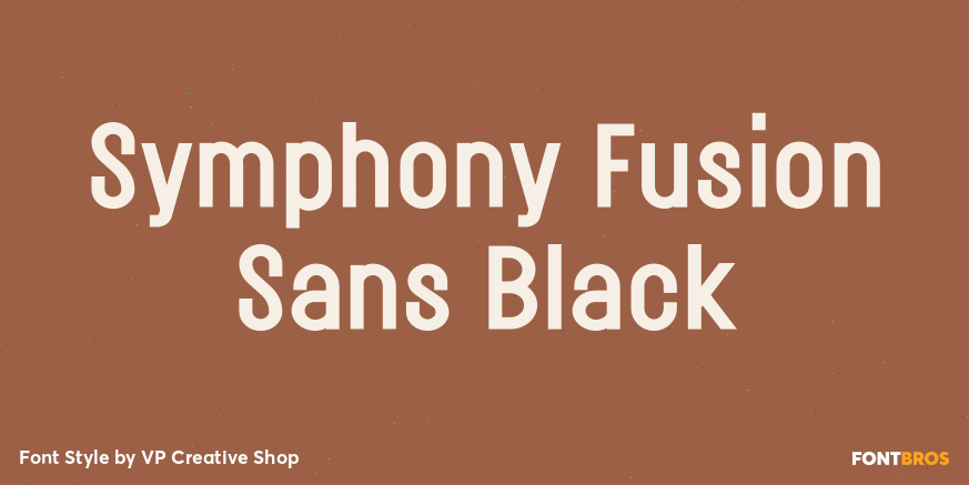 Symphony Fusion Sans Black Font Poster #1