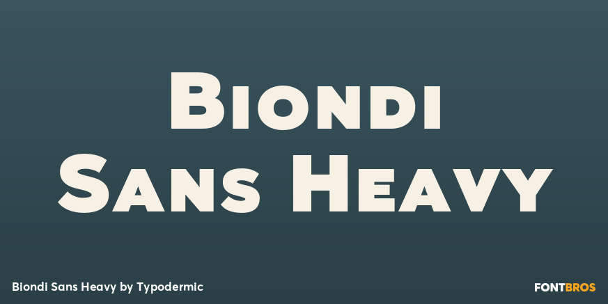Biondi Sans Heavy Poster
