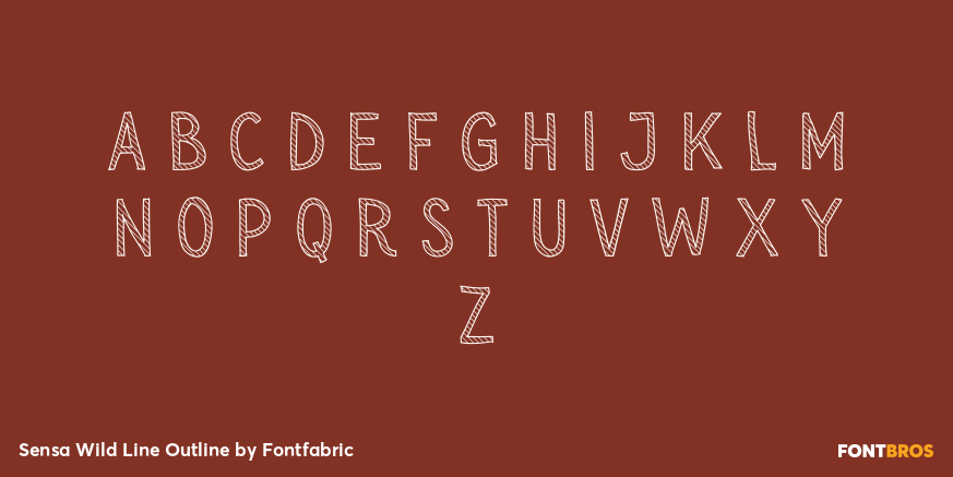 Sensa Wild Line Outline Font Poster #3