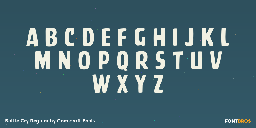 Battle Cry Regular Font Poster #3