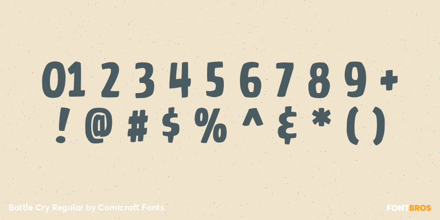 Battle Cry Regular Font Poster #4