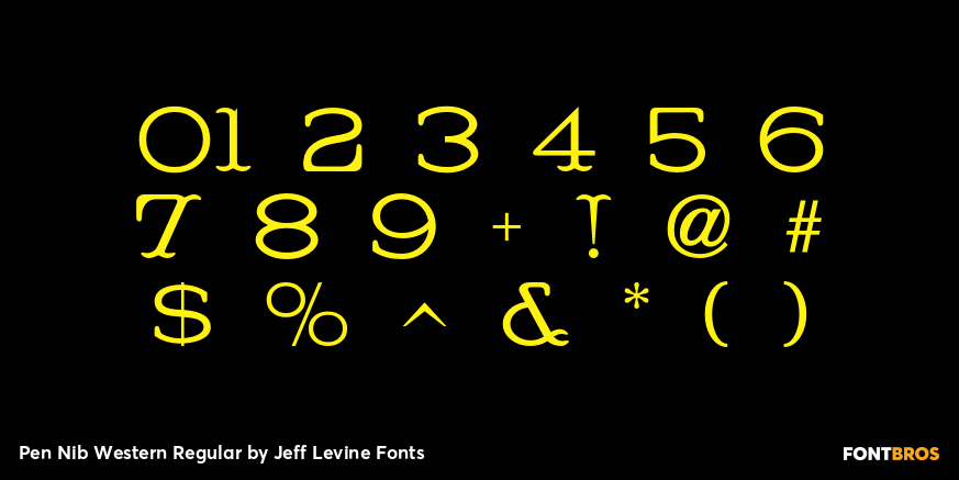 Pen Nib Western Regular Font Poster #4