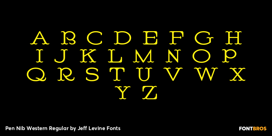 Pen Nib Western Regular Font Poster #2