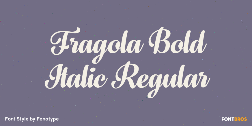 Fragola Bold Italic Regular Poster