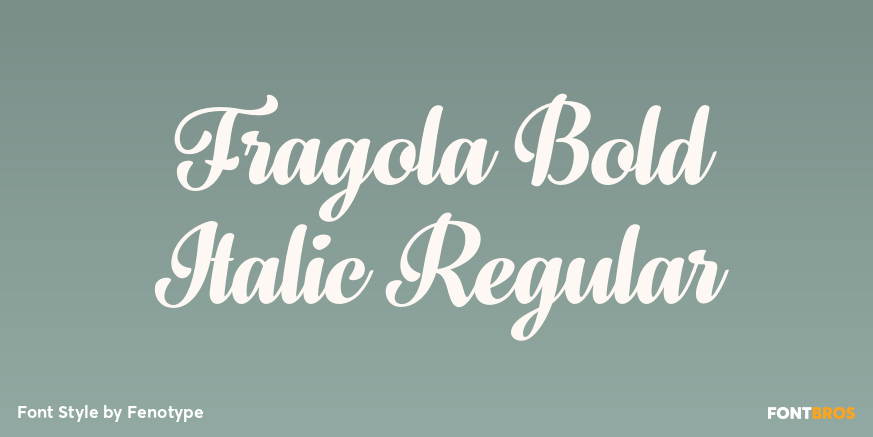 Fragola Bold Italic Regular Poster