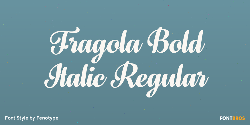 Fragola Bold Italic Regular Poster