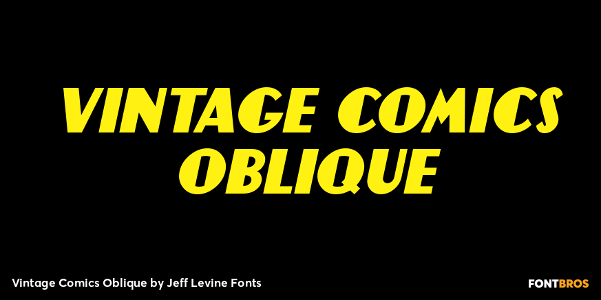 Vintage Comics Oblique Font Poster #1