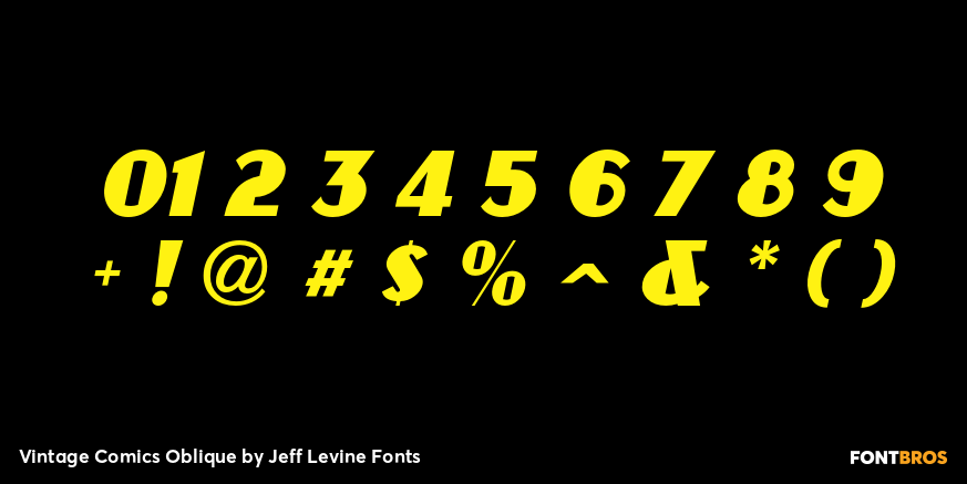 Vintage Comics Oblique Font Poster #4