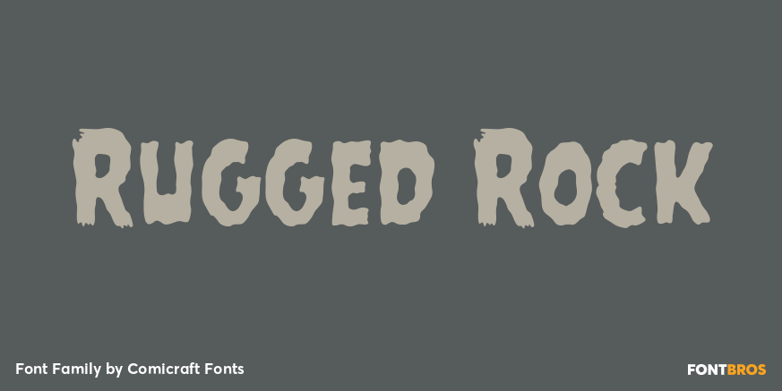 Rugged Rock Font Poster