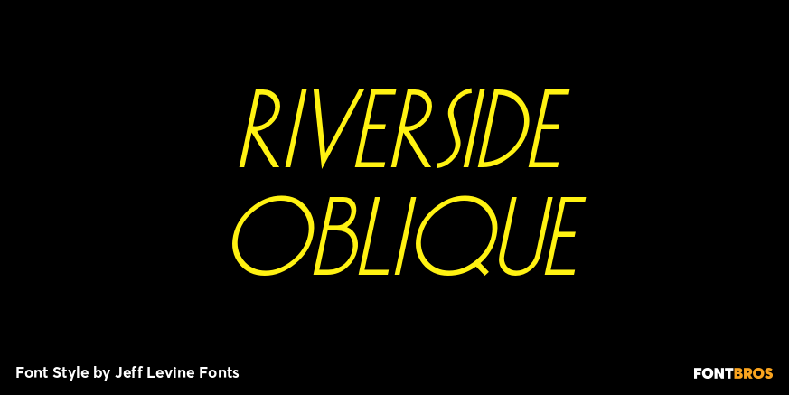 Riverside Oblique Font Poster #1