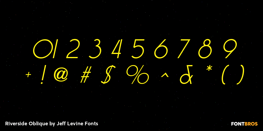 Riverside Oblique Font Poster #4