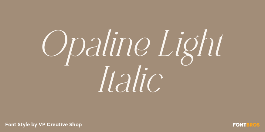 Opaline Light Italic Poster