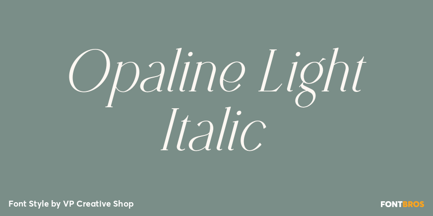 Opaline Light Italic Poster
