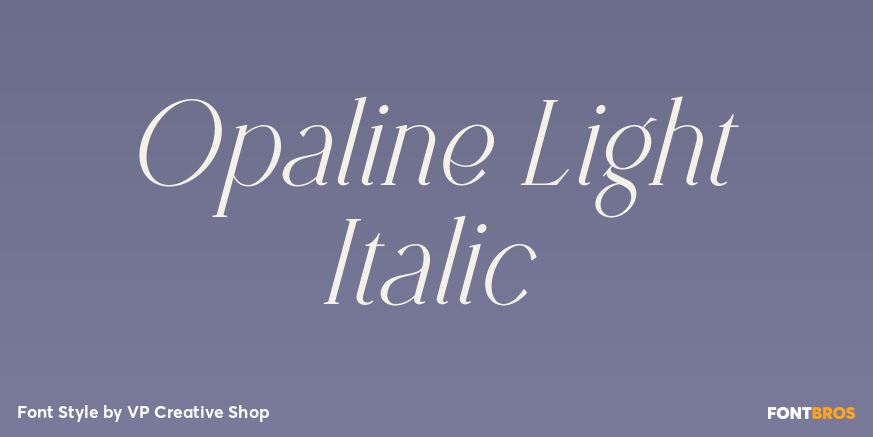 Opaline Light Italic Poster