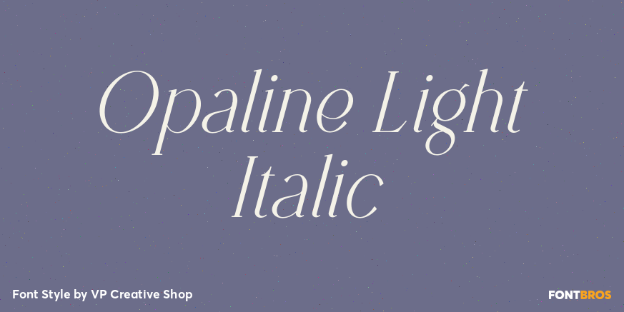 Opaline Light Italic Poster