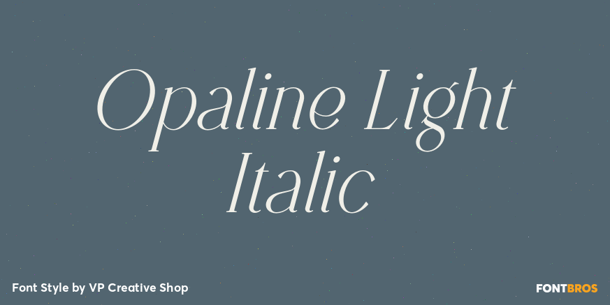 Opaline Light Italic Poster