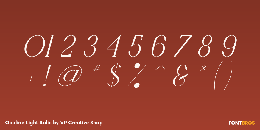 Opaline Light Italic Font Poster #1