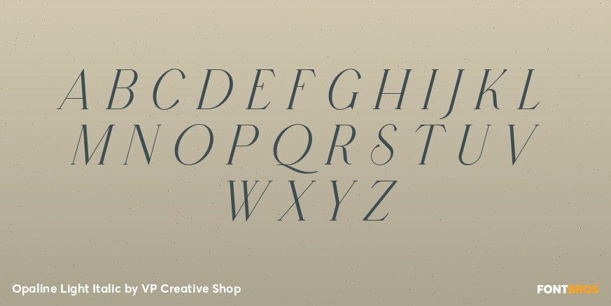Opaline Light Italic Font Poster #1