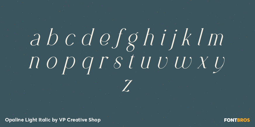 Opaline Light Italic Font Poster #1