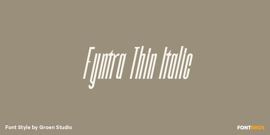 Fyntra Thin Italic Poster