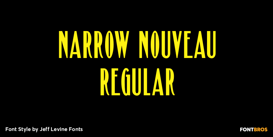 Narrow Nouveau Regular Font Poster #1