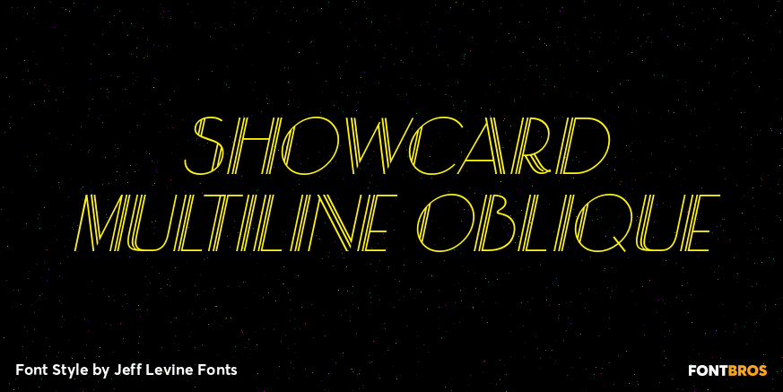 Showcard Multiline Oblique Font Poster #1